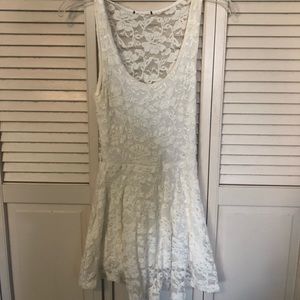 Cream Lace Semi-Formal Dress